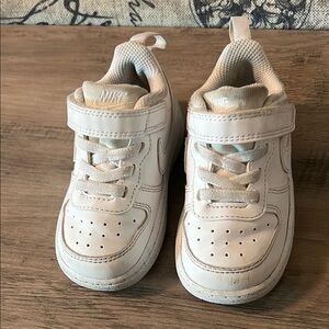 Nike Court Low-Top White Sneakers with Velcro Closure Toddler Size 6C Clean